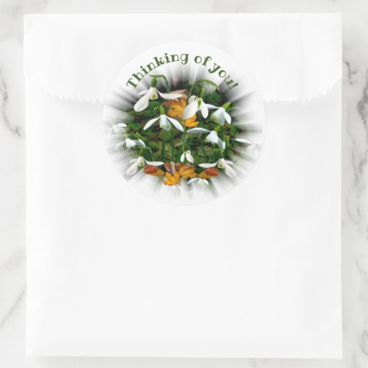 Hübsche Schneeflocken Runder Aufkleber (Tasche)