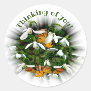 Hübsche Schneeflocken Runder Aufkleber