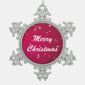 Hübsche Schneeflocken Schneeflocken Zinn-Ornament (Vorderseite)