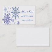 Hübsche Schneeflocken Visitenkarte (Vorne/Hinten)