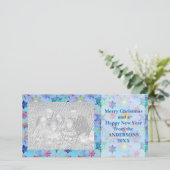 Hübsche Schneeflocken Weihnachtsmuster Feiertagskarte (Stehend Vorderseite)