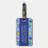 Hübsche Schneeflocken Weihnachtsmuster Gepäckanhänger (Rückseite vertikal)