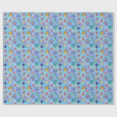 Hübsche Schneeflocken Weihnachtsmuster Geschenkpapier (Flach)