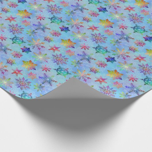 Hübsche Schneeflocken Weihnachtsmuster Geschenkpapier (Ecke)