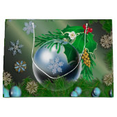 hübsche Schneeflocken Weihnachtsverzierungen Große Geschenktüte (Vorderseite)