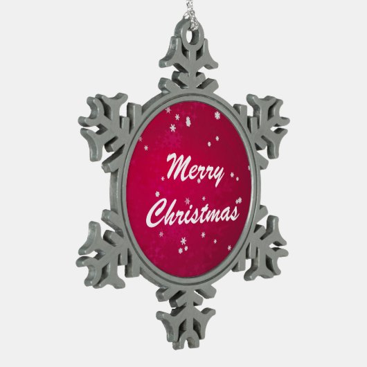 Hübsche Schneeflocken Zinn-Ornament (Links)