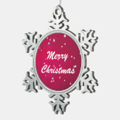 Hübsche Schneeflocken Zinn-Ornament (Rechts)