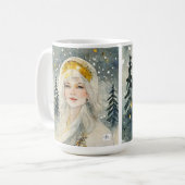 Hübsche Schneekönig Weihnachtszeit Tasse in einem  (Vorderseite Links)