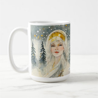 Hübsche Schneekönig Weihnachtszeit Tasse in einem