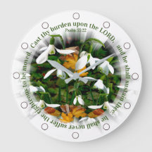 Hübsche Schneetropfen mit Psalm 55:22