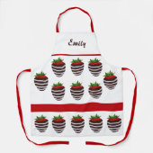 Hübsche Schokolade bedeckt Erdbeeren Schürze (Vorderseite)