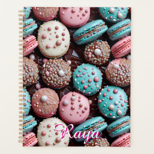 Hübsche Schokolade, Blau und Rosa Macaron Planer