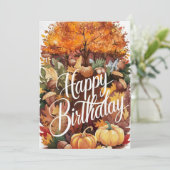 Hübsche schöne Jahreszeit Herbst Herbst glücklich Karte (Stehend Vorderseite)