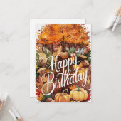 Hübsche schöne Jahreszeit Herbst Herbst glücklich  Karte (Vorderseite/Rückseite Beispiel)