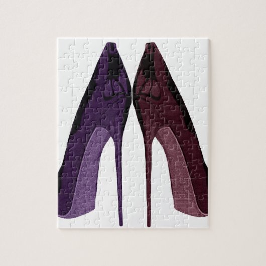 Hübsche Schuhe alle in einer Reihen-Kunst Puzzle (Vertikal)