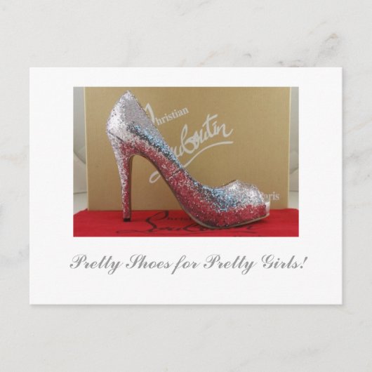 Hübsche Schuhe für Hübsche Mädchen! Postkarte (Vorderseite)