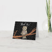 Hübsche Schüssel auf Zweig Lila Nekklace-Stars sch Dankeskarte (Vorderseite)