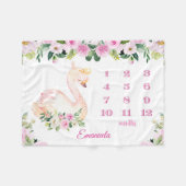 Hübsche Schwanenprinzessin Name Baby Months Girls Fleecedecke (Vorderseite (Horizontal))