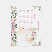 Hübsche Schwanenprinzessin Name Baby Months Girls Fleecedecke (Vorderseite)