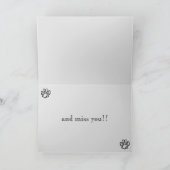 Hübsche Schwarz-weiße Husky-Grußkarte Karte (Innenseite)