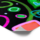 Hübsche schwarze Flora Inspiriere Zitatinspirierth Poster (Ecke)