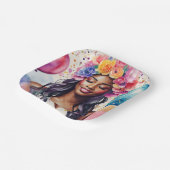 Hübsche Schwarze Frauen farbenfrohe Balloons Party Pappteller (Gewinkelt)