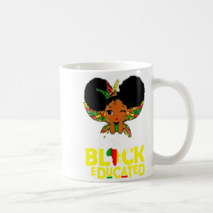 Hübsche schwarze gebildete schwarze Geschichtsmona Kaffeetasse