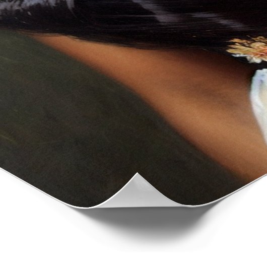 Hübsche Schwarze Girl Poster (Ecke)