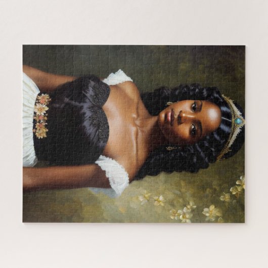 Hübsche Schwarze Girl Puzzle (Horizontal)