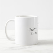 Hübsche schwarze Katze mit Blumen Kaffeetasse (Links)
