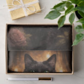 Hübsche schwarze Katze Seidenpapier (Geschenk)