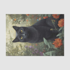 Hübsche Schwarze Katze Seidenpapier