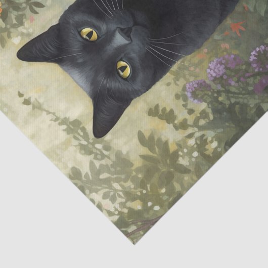 Hübsche Schwarze Katze Seidenpapier (Ausschnitt)
