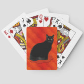 Hübsche schwarze Katze Spielkarten (Rückseite)