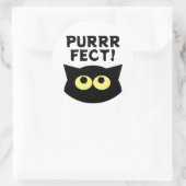 Hübsche schwarze Katzenaufkleber mit Sonderzeichen Runder Aufkleber (Tasche)