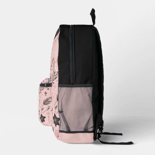 hübsche schwarze Schulmädchen Bedruckter Rucksack (Rechts)