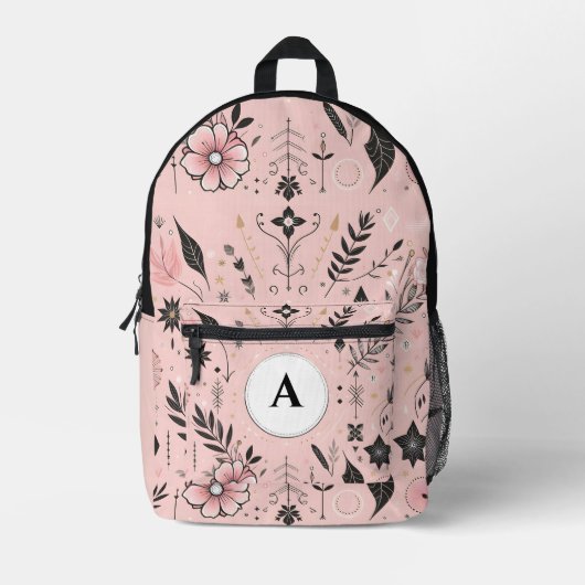 hübsche schwarze Schulmädchen Bedruckter Rucksack (Vorderseite)