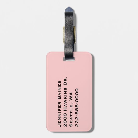 Hübsche schwarze u. weiße Polka-Punkte mit Gepäckanhänger (Rückseite vertikal)