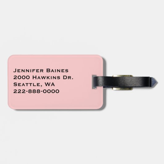 Hübsche schwarze u. weiße Polka-Punkte mit Gepäckanhänger (Rückseite horizontal)