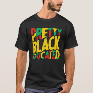 Hübsche Schwarze und erziehende Melanin-Königin T-Shirt