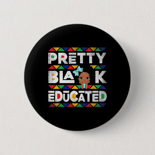 Hübsche schwarze und gebildete afrikanische Afro G Button