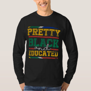 Hübsche Schwarze und Gebildete geben Schwarze Gesc T-Shirt
