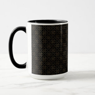 HÜBSCHE SCHWARZE UND GOLDROWS DER KELTISCHEN KNOTE TASSE