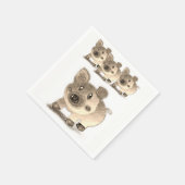 Hübsche Schwein Papier Servietten (Ecke)