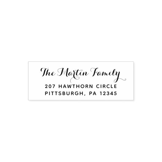 Hübsche Script-Rücksendeadresse Permastempel (Design)