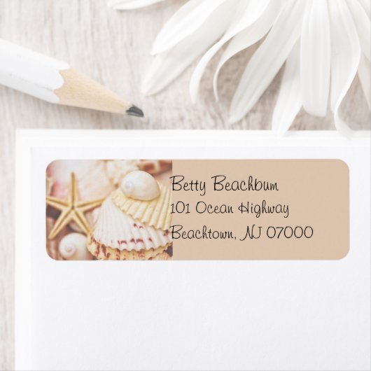 Hübsche Seashell-Adressmarken (Insitu)