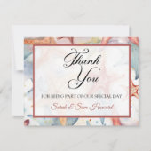 Hübsche Seashell Flat Dankeschön Karte (Vorderseite)