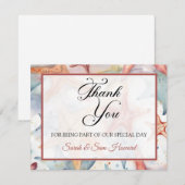 Hübsche Seashell Flat Dankeschön Karte (Vorne/Hinten)