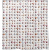 Hübsche Seashells Ozeansee Muschel Gemustert Duschvorhang (Vorderseite)