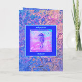 Hübsche Seepferd-Geburtstagskarte Karte (Rückseite)